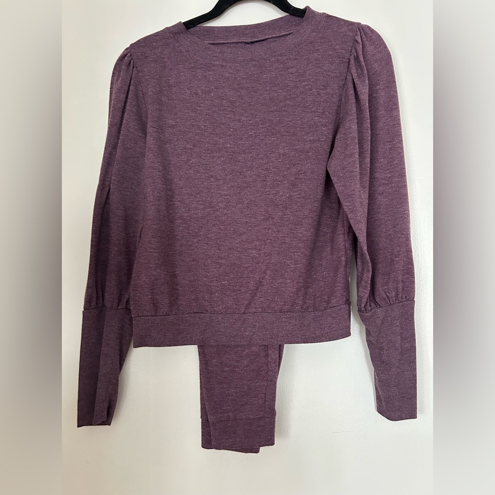 Scoop NYC Purple Long Sleeve Top